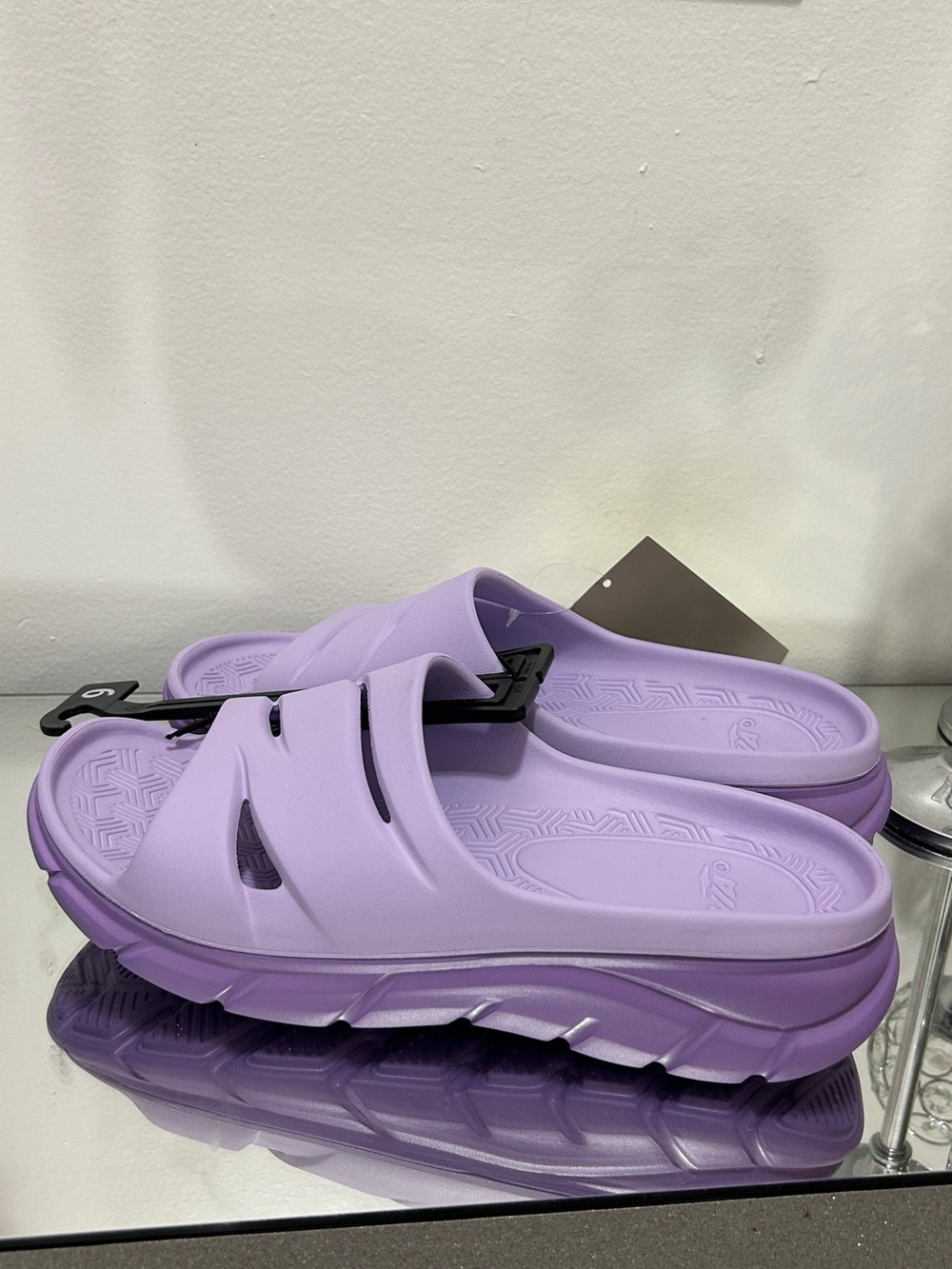 Avia Women Size 9 Lavender Purple Chunky Comfort Slide Sandals NWT